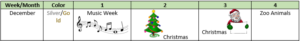 Whoopsy Daisy December calendar of events